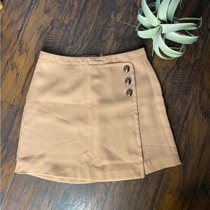 Forever 21 Camel Mini Skirt with Zipper Y2K Large